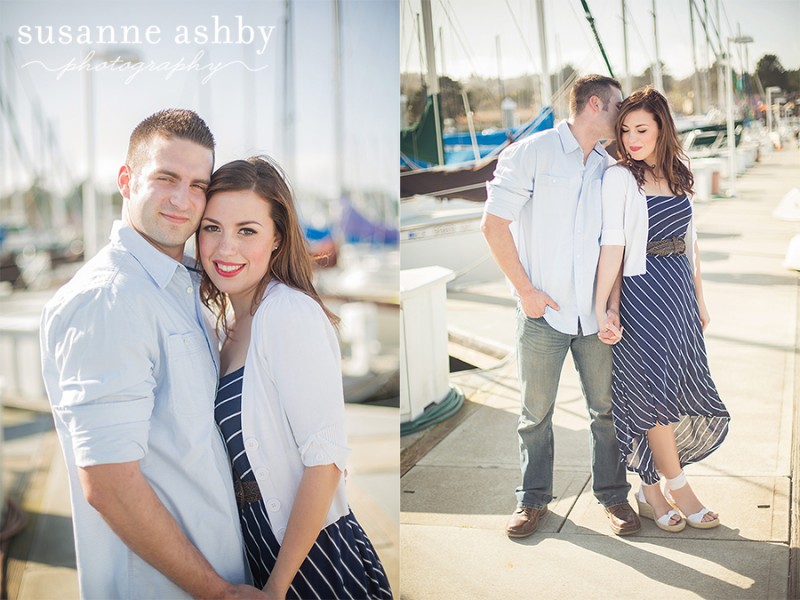 Monterey sail boat engagement photography