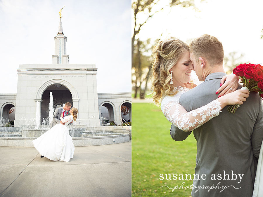 Sacramento temple wedding portraits