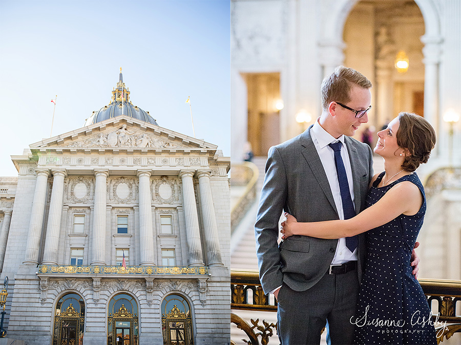 San Francisco city hall wedding portraits photographers