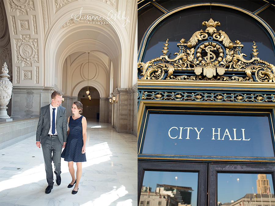 San Francisco city hall elopement photos