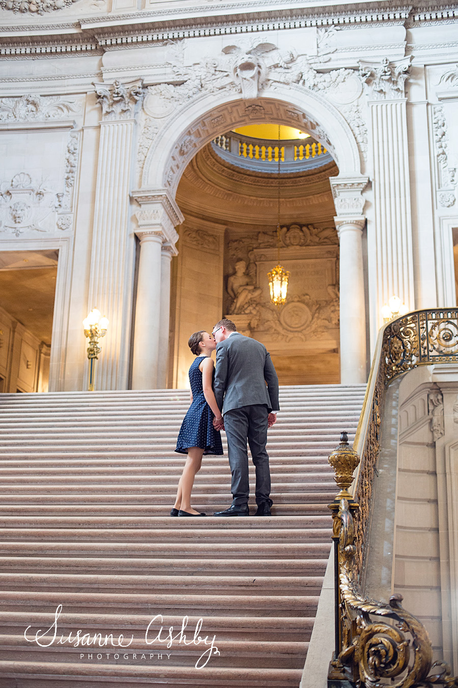 San Francisco city hall wedding portraits