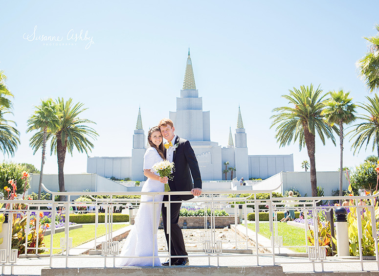Oakland LDS Mormon temple wedding photos