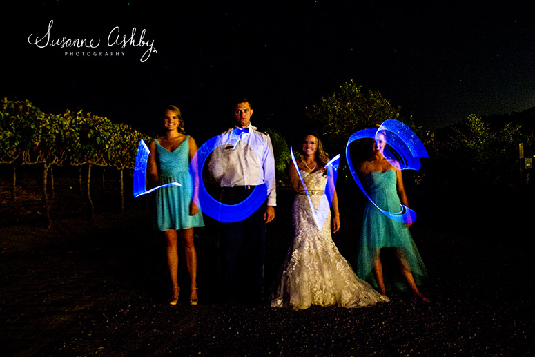 Taber Ranch Wedding Photographer light painting