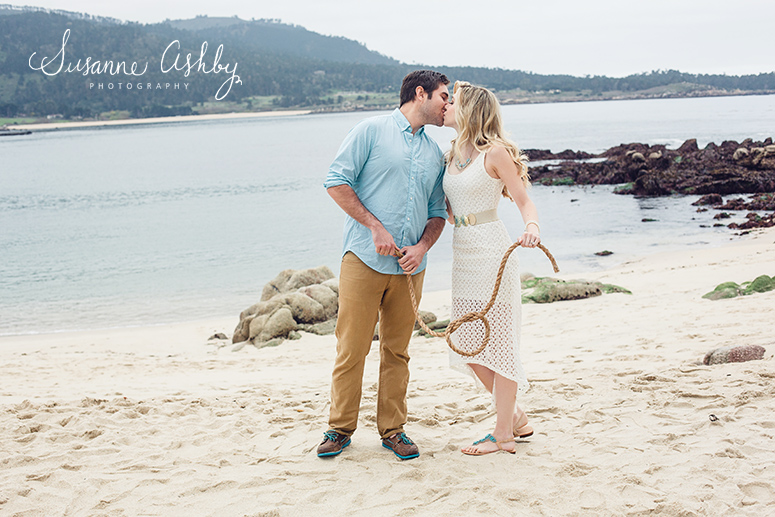 beach themed wedding engagement session photography